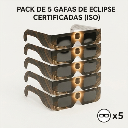 Pack de 5 gafas eclipse certificadas ISO