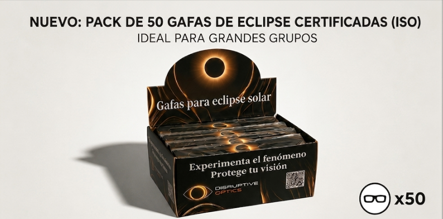 Pack de 50 gafas eclipse certificadas ISO
